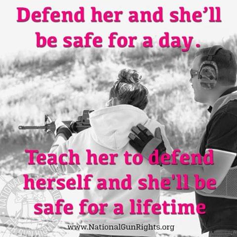 NATIONAL GUN RIGHTS LADY FEMALE FEMININE PROTECTION GIRL FEMME